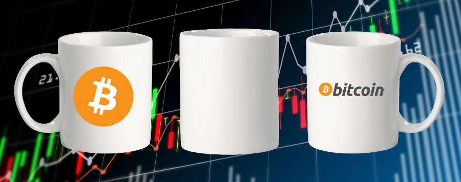 Bitcoin coffeecup for crypto enthusiasts and investors