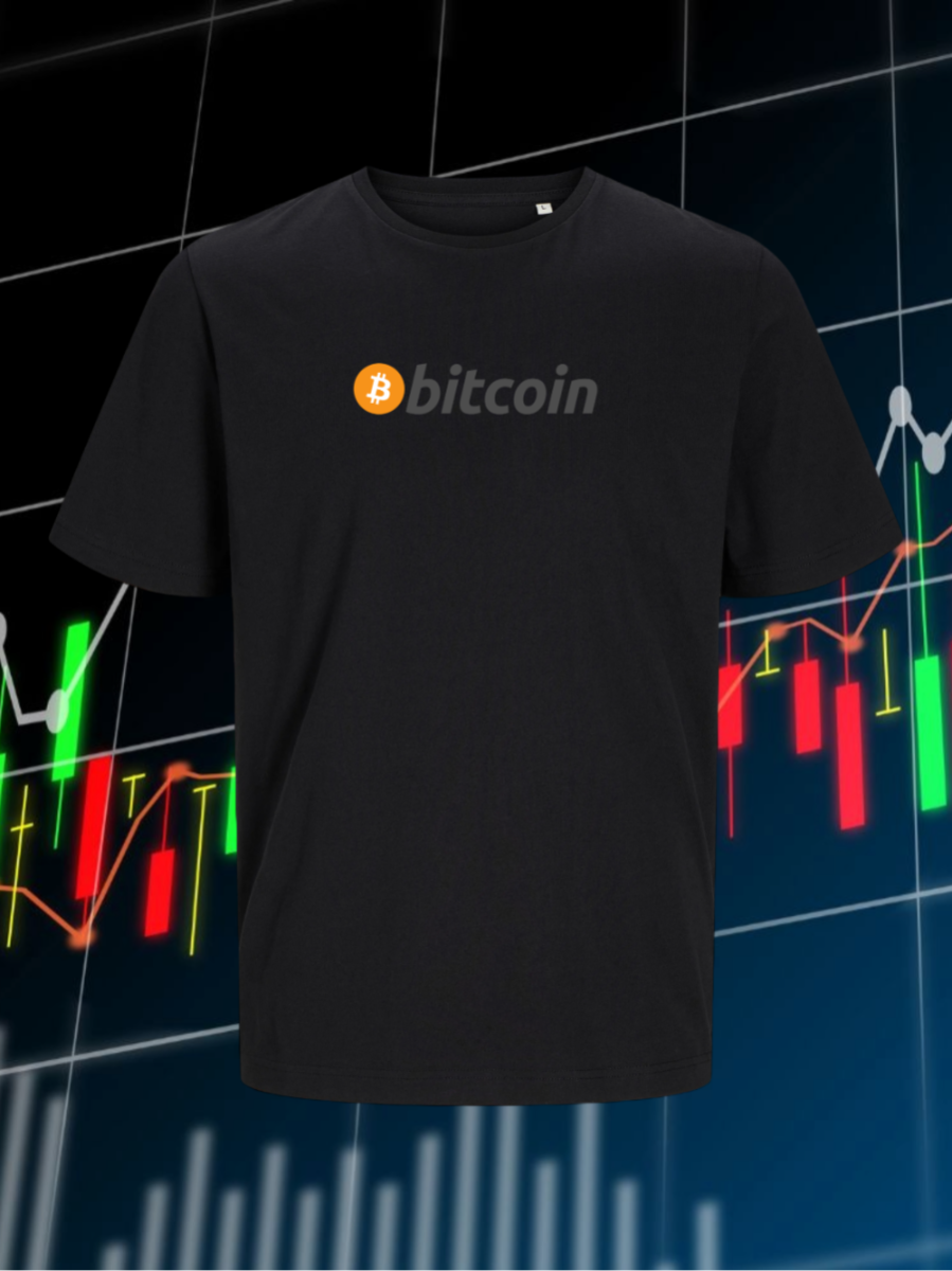 Bitcoin t-shirt with minimalist crypto design