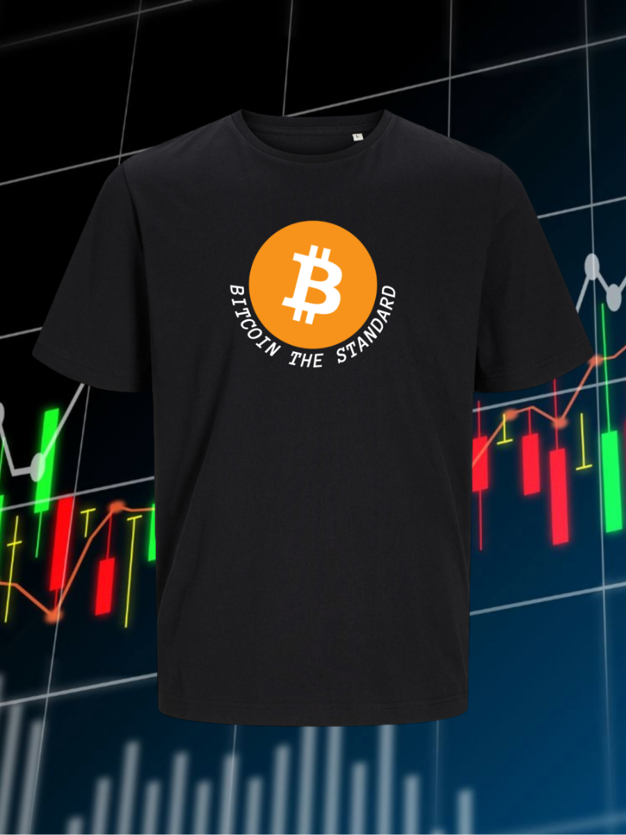 Bitcoin t-shirt with minimalist crypto design