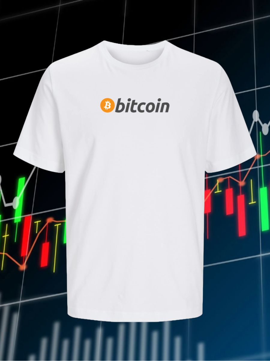 Bitcoin t-shirt with minimalist crypto design