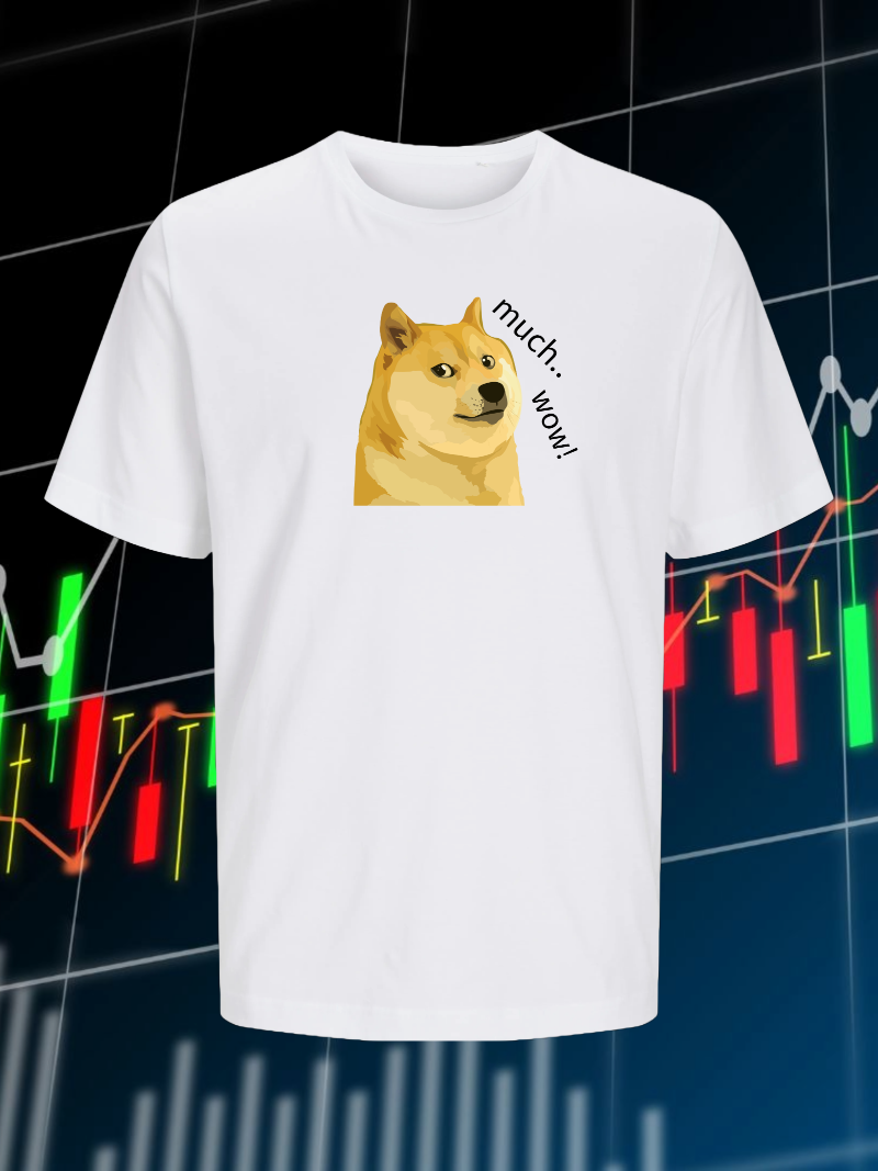 Dogecoin meme shirt with DOGE logo
