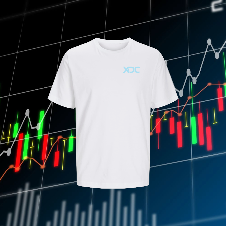 XDC t-shirt for blockchain enthusiasts! Crypto fangear, and crypto merch online!