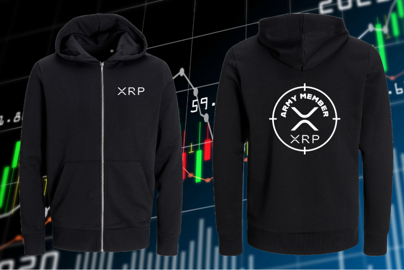 Ripple inspired hoodie for blockchain fans