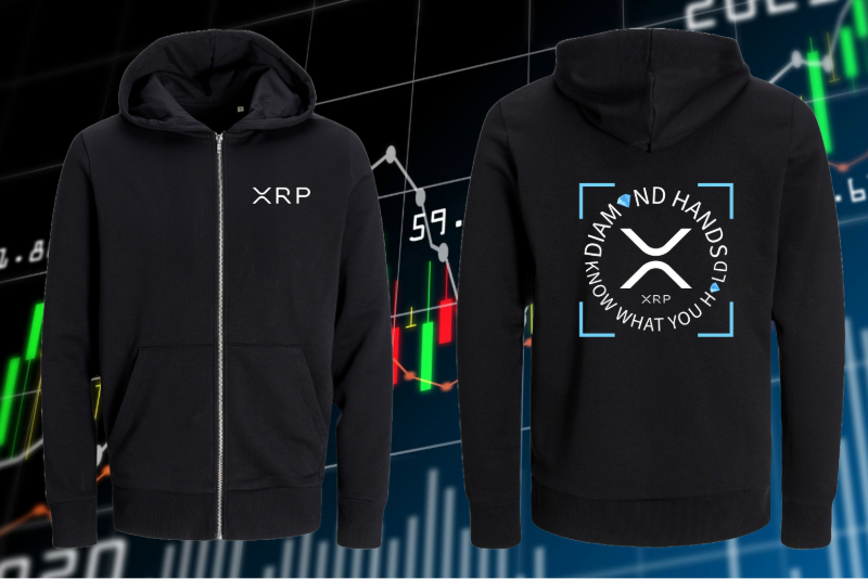 Ripple inspired hoodie for blockchain fans