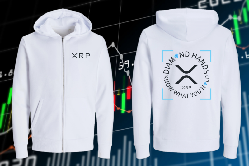 Ripple inspired hoodie for blockchain fans