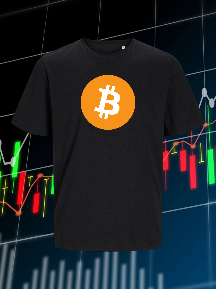 Bitcoin t-shirt with minimalist crypto design