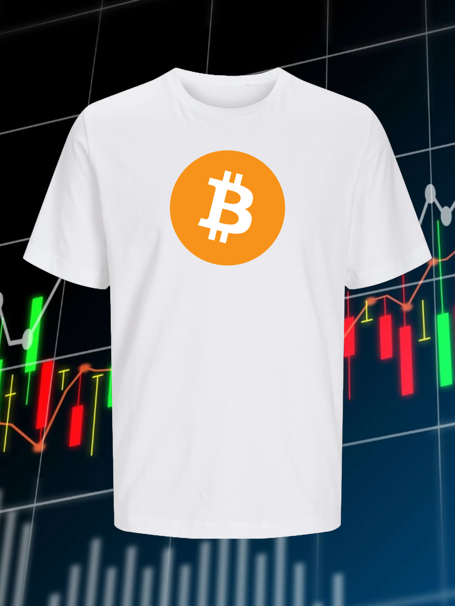 Bitcoin t-shirt with minimalist crypto design