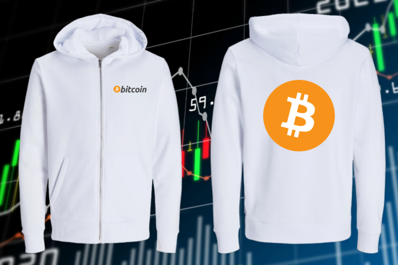 Bitcoin hoodie for crypto enthusiasts and investors