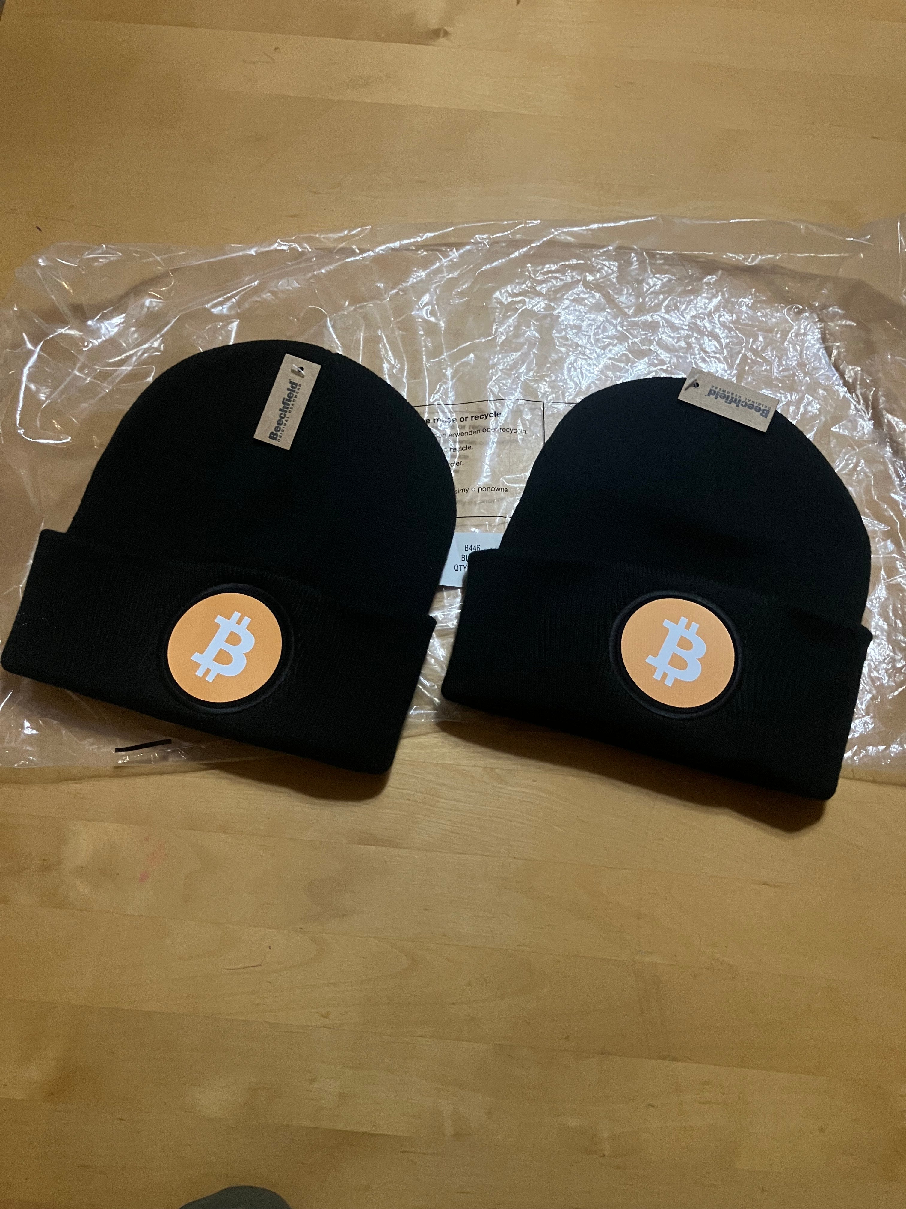 Real bitcoin beanies for blockchain believers!