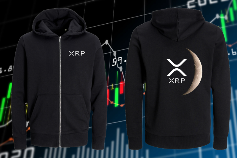 Ripple inspired hoodie for blockchain fans